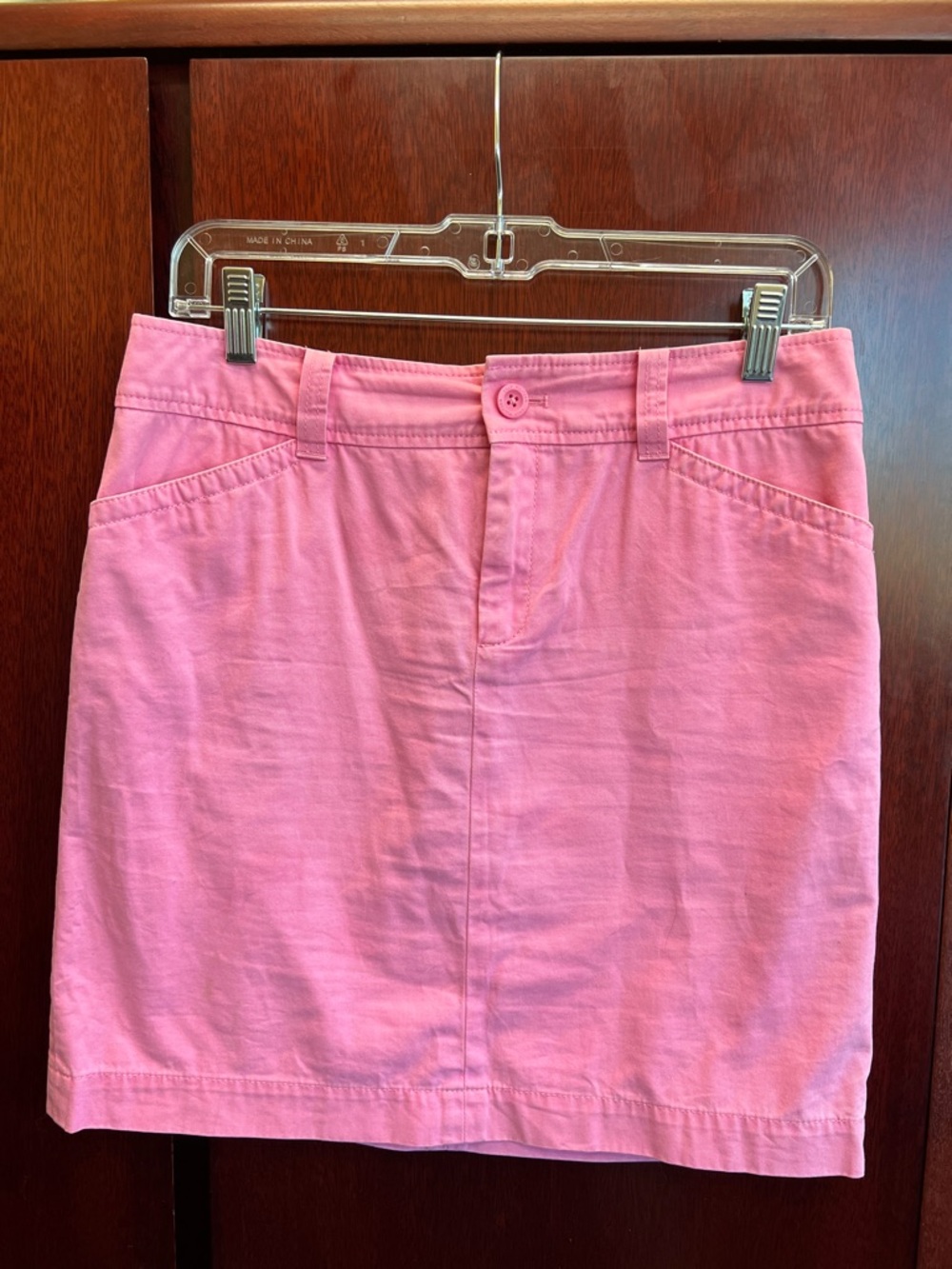 Lilly Pulitzer Pink Cotton Mini Skirt with Belt Loops